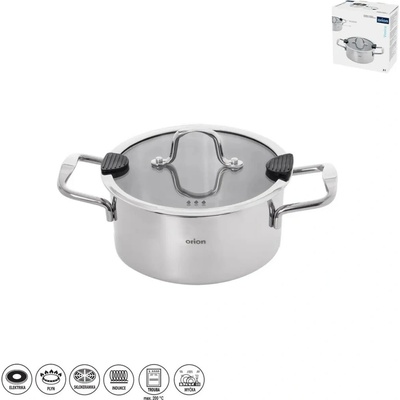 Orion Kastrol VENICE s poklicí 3 l 20 cm nerezová ocel, 8592381257118
