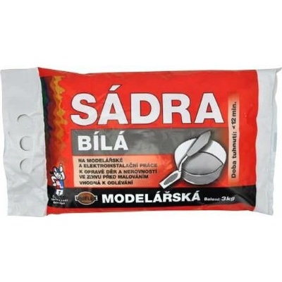 Sádra bílá, modelářská, 3 kg