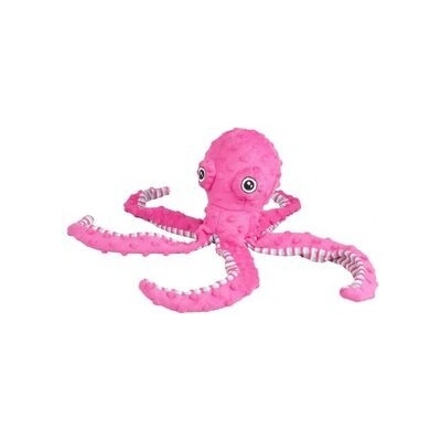 Karlie-Flamingo hračka pro psa pískací chobotnice 43 cm plyšová růžová