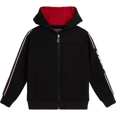 GUESS Спортен суичър в черно с контрастни надписи за момче Guess
