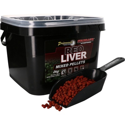 STARBAITS Red Liver Pelety Mixed 2kg