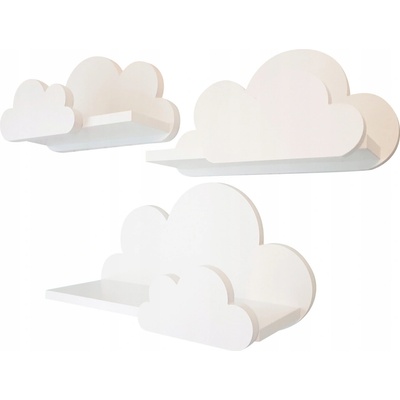 Vulpi Sada políc do detskej izby Cloudy 3x biela