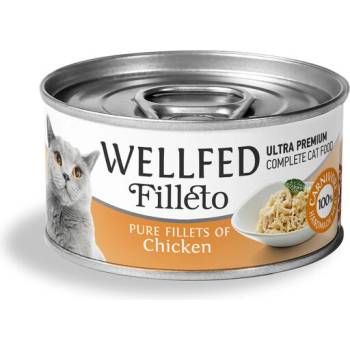 WELLFED Гурме за котки Wellfed Filleto Pure Chicken, 70 гр