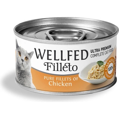 WELLFED Гурме за котки Wellfed Filleto Pure Chicken, 70 гр