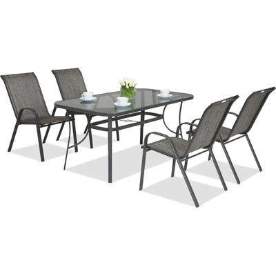 Garden Point Метални мебели за градина Modena сиви за 4 души Garden Point (ROGAP016-4)