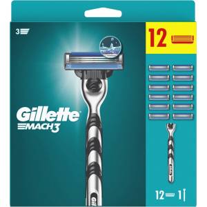 Gillette Mach3 12 броя + самобръсначка Mach3