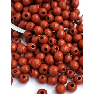 Detoa dřevěné korálky hnědé 6 mm 10 ks – Zboží Mobilmania