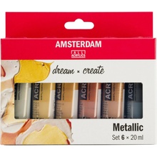 Royal Talens Sada akrylových metalických barev zn. Amsterdam 6x20ml