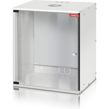 Formrack 19 Wall Mounted rack 12U SOHO 512/400mm height: 582mm loading capacity: 50kg. tempered glass door 19 front rails (SH-12U)