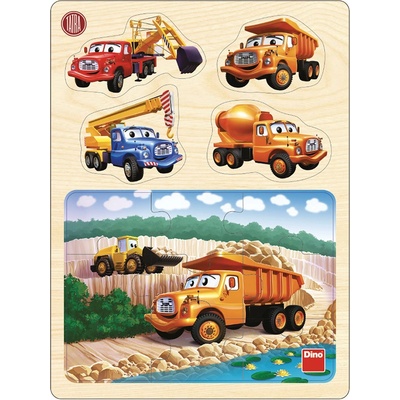 Dino vkládačka Puzzle Nákladní auta Tatra