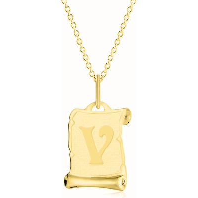 Gemmax Zlatý řetízek s písmenem V GUSYN-56391-36261