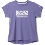 Columbia Детска спортна тениска Columbia Kid's Tech Trail Utility S/S Graphic Crew Sport shirt - Stormwatch / Floral Groove (704-5865-0515)