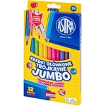 Astra Цветен молив ASTRA Jumbo с цилиндрично перо + злато/сребро 12 цвята 312023912 (312023912)