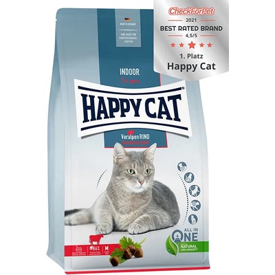 Happy Cat Indoor Adult Bavarian Beef c баварско говеждо месо с вкусен кориандър и бял трън