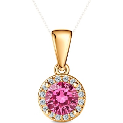 SAVICKI Висулка This is Love: злато, розов лабораторен диамант, лабораторни диаманти