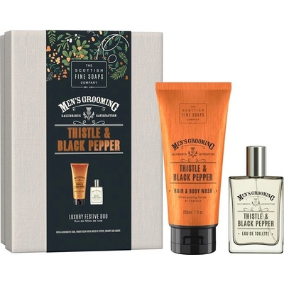 Scottish Fine Soaps Thistle & Black Pepper sprchový gel 200 ml + EDT 50 ml