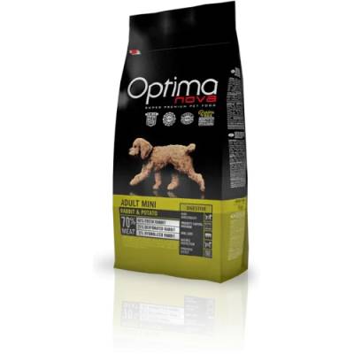 VISAN Optima nova adult mini rabbit & potato (заек и картофи) 70% месо grain free, Хипоалергична, Суперпремуим храна за кучета над 10 месеца, подходяща за чувствителни стомаси 6 кг