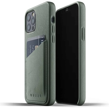 Mujjo Калъф кожен Mujjo, Full Leather Wallet Case for iPhone 12 and 12 Pro (CL-008-BL)