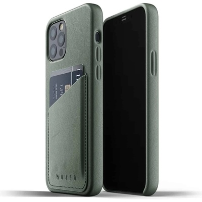 Mujjo Калъф кожен Mujjo, Full Leather Wallet Case for iPhone 12 and 12 Pro (CL-008-BL)