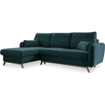 Miuform Тюркоазен ъглов разтегателен диван, ляв ъгъл Scandic Lagom - Miuform (SCANDIC Lagom LCL-2QBKR MAS408)