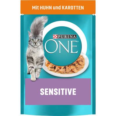 Purina One Adult Sensitive 26 x kura mrkva 85 g