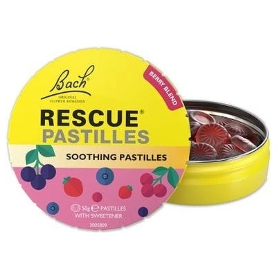 Nelsons Bachove esencie Rescue Pastilky s príchuťou lesných plodov 50 g