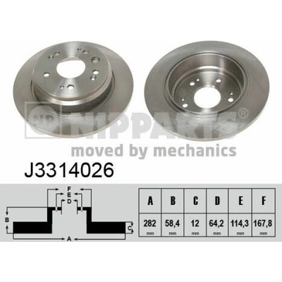 Brzdový kotúč NIPPARTS J3314026