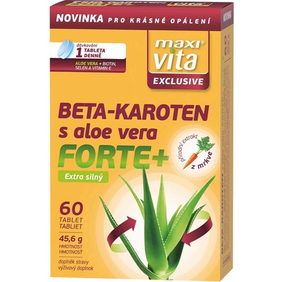 Maxi Vita Exclusive Beta-karoten s aloe vera tabliety pre podporu opálenia 60 tabliet