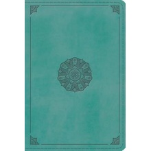 ESV Study Bible, Personal Size Trutone, Turquoise, Emblem Design Crossway BiblesImitation Leather