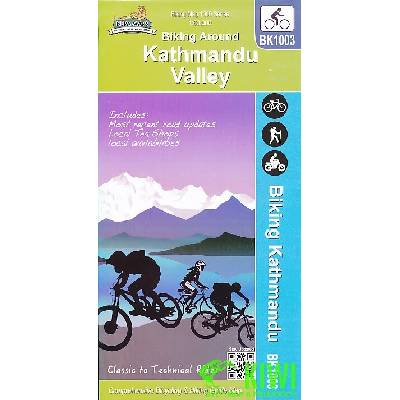 cyklomapa Biking Around Kathmandu Valley 1:60 t. Nepa Map