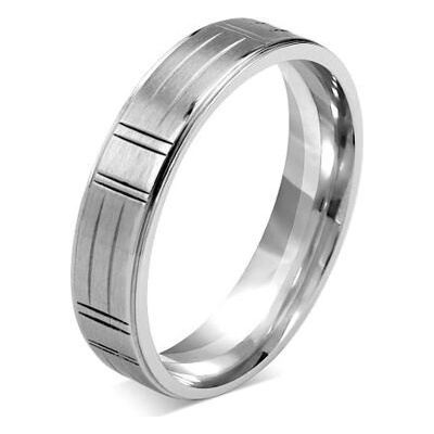 SILVEGO L'Amour snubný oceľový prsteň RRC0471