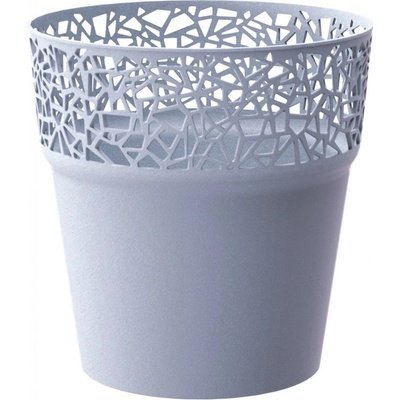Prosperplast TREE kvetináč s čipkou 17,5 cm ľadovo sivý DTRE175