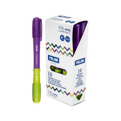 Milan Sway Combi Duo 1,0 mm s měnitelným tělem lila-zelená sada 10 ks 451794