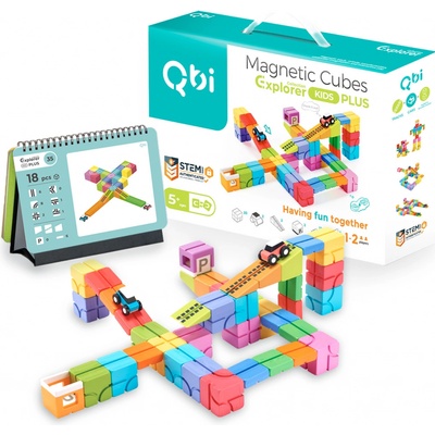 QBI Explorer Kids Plus Pack magnetická stavebnice 43