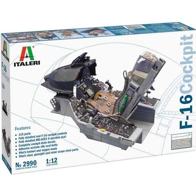 Italeri Model Kit kokpit 2990 F 16 Cockpit 1:12