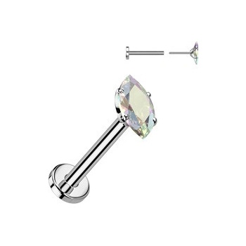 Šperky4U Piercing do brady Push in labreta Titan TIT1542-AB