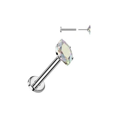 Šperky4U Piercing do brady Push in labreta Titan TIT1542-AB