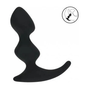  LEVELZ Full Double Ripple Silicone Prostate Model Black - Ergonomic Design
