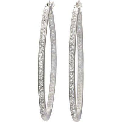 BRUNOshop.cz Náušnice kruhy 4 cm s kamínky S4472