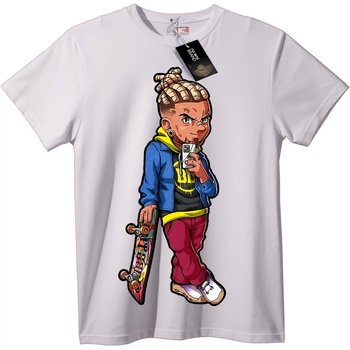 NOONEBRAND Тениска Градски Скейт Хлапак - 2XL, White