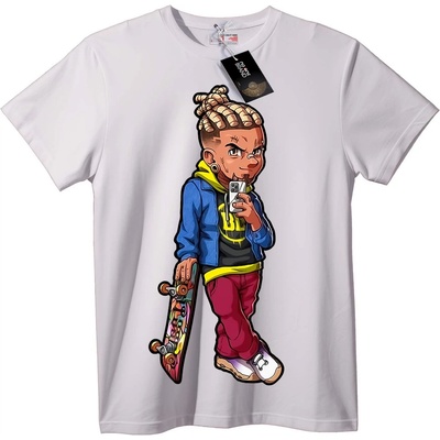 NOONEBRAND Тениска Градски Скейт Хлапак - 2XL, White