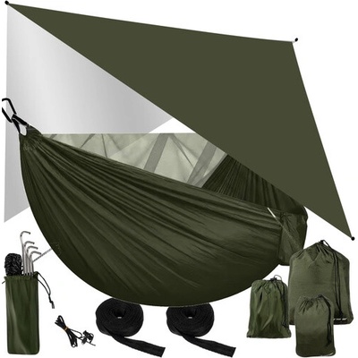 Turistická houpací síť s plachtou a moskytiérou 260x140 cm Trizand 25364 – Hledejceny.cz