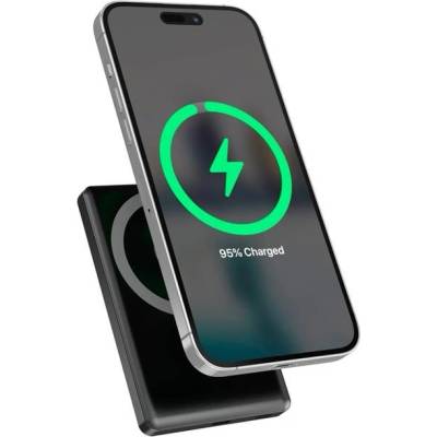 Gembird PB10-WPC15M-LCD-01 10000mAh безжична преносима зарядна станция, черна (PB10-WPC15M-LCD-01)