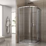 SanSwiss Полукръгла душ кабина с плъзгащи се врати SanSwiss Salia SALR 90x90 6 мм закалено стъкло (SALR550905007)