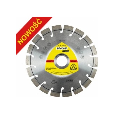 Diamantové řezné kotouče DT 600 U KLINGSPOR Varianta: DT 600 U 230X2,6X22,23