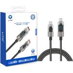 Lito Кабел за данни с Mufe Lightning, Type-C 100W, 1.2m - Lito (LD09) - черен
