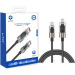 Lito Кабел за данни с Mufe Lightning, Type-C 100W, 1.2m - Lito (LD09) - черен