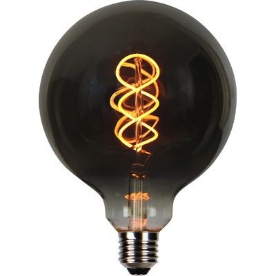 LED line stmievateľná, RETRO LED žiarovka E27, 4W, 150lm, G125, ultrateplá 1800K čierna [202382]