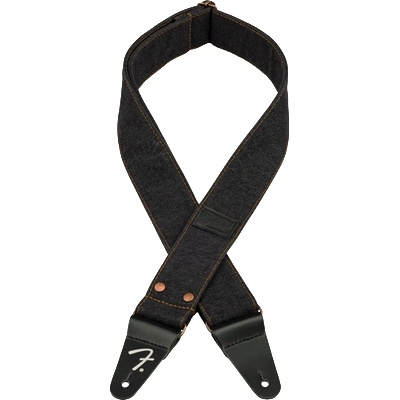 Fender Wrangler® Riveted Denim Strap Black