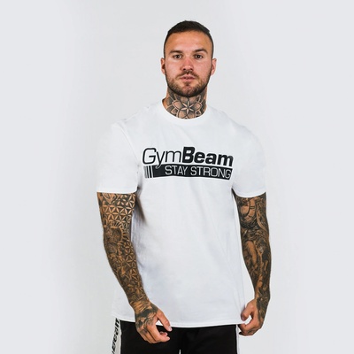 Gymbeam tričko Stay Strong white